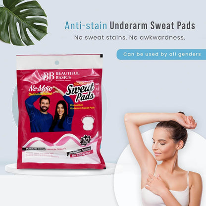 Underarms Sweat Pads Disposable Highly Absorbent Pads (Pack of 10) - Gadgetspiremart