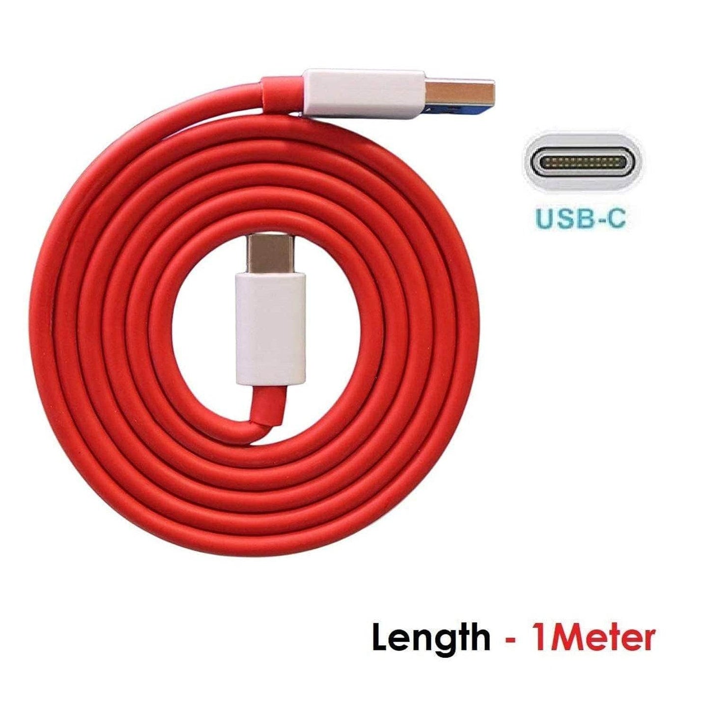 Unique Type C Dash Charging USB Cable for Fast Charging & Data Transfer (Red, 1 Meter) - Gadgetspiremart