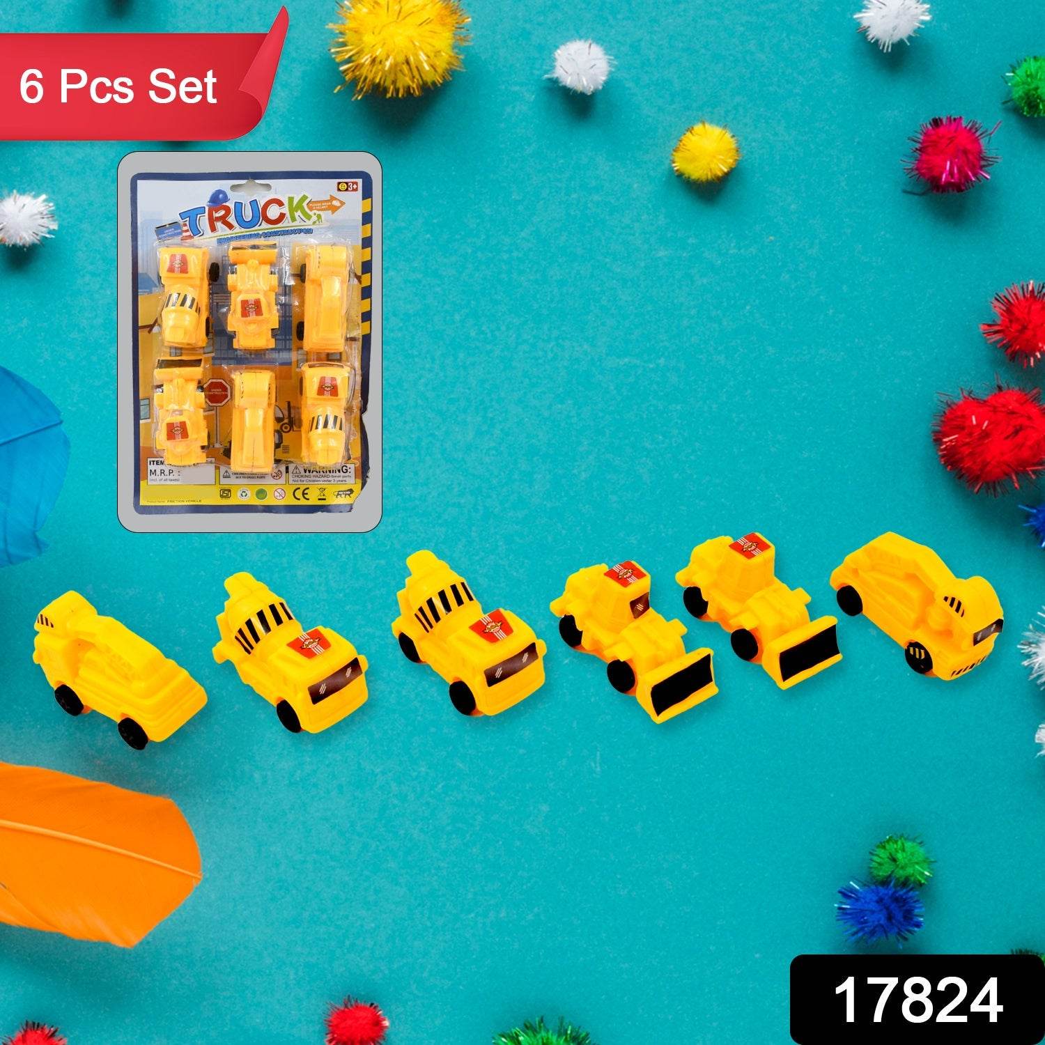 Vehicle Car Engineering Automobile Construction Car Toys Set for Children (6 Pcs Set) - Gadgetspiremart