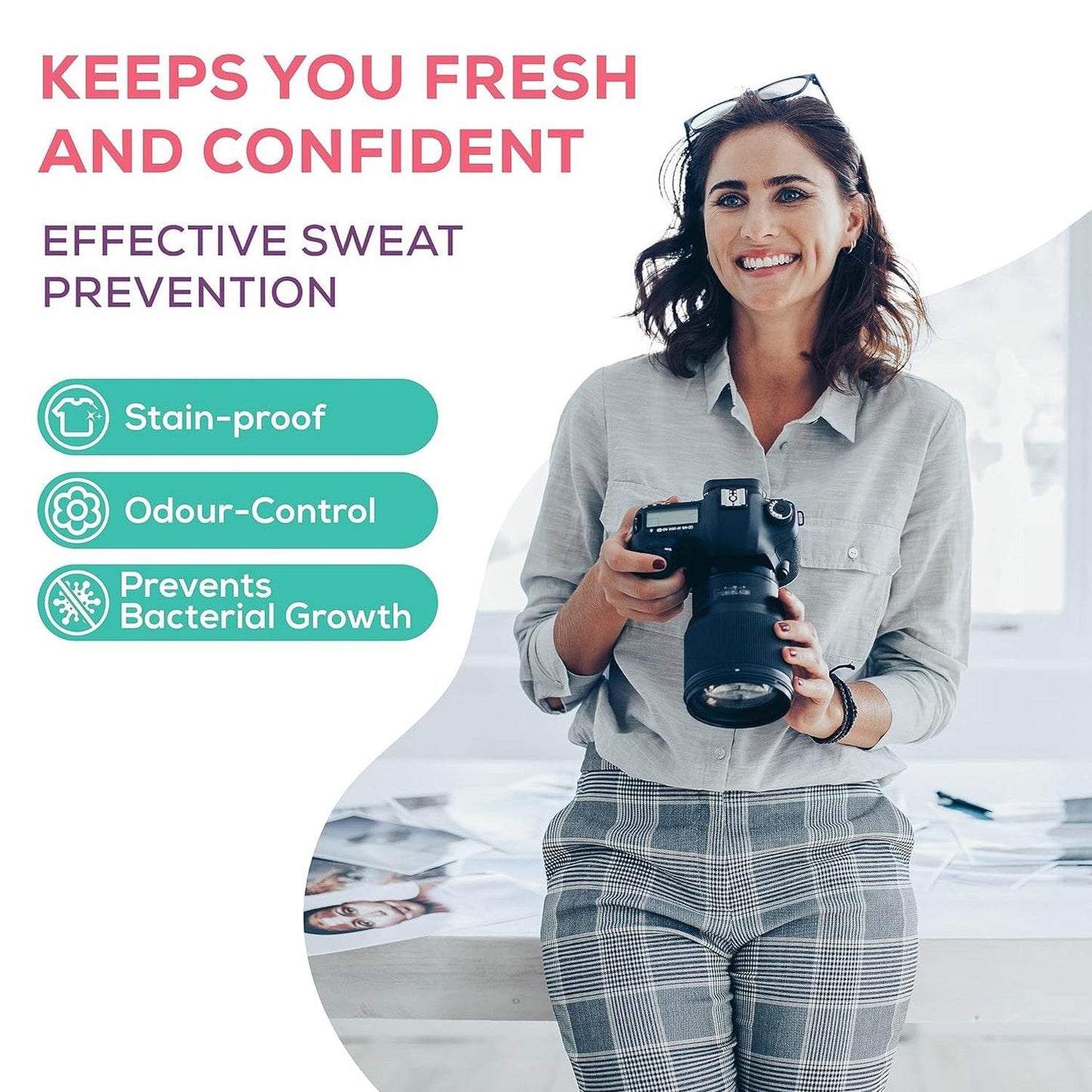 Underarms Sweat Pads Disposable Highly Absorbent Pads (Pack of 10) - Gadgetspiremart