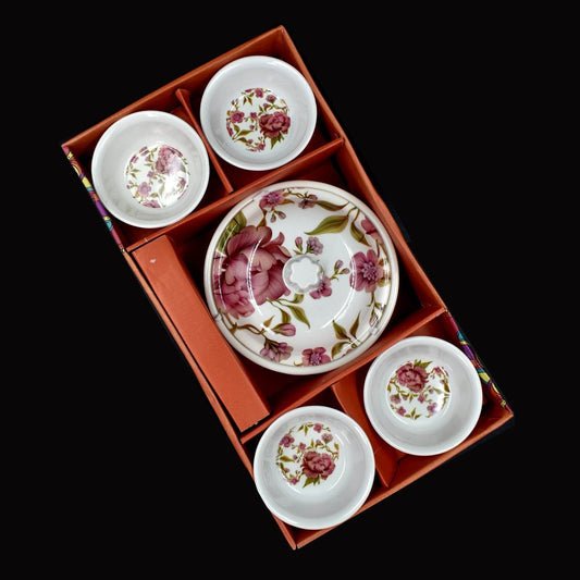 5 Pc Pudding Set used as a cutlery set for serving food purposes and sweet dishes and all in all kinds of household and official places etc. - Gadgetspiremart