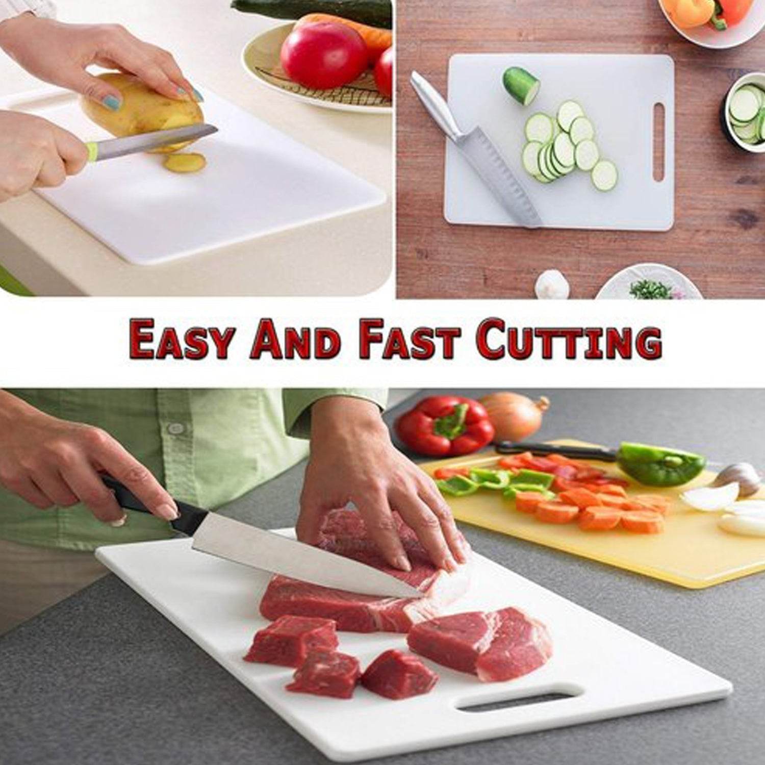 Kitchen Plastic Cutting / Chopping Board - Gadgetspiremart