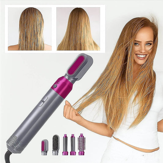 5 In 1 Hair Dryer Brush, Multifunctional Hot Air Styler Hair Tools - Gadgetspiremart