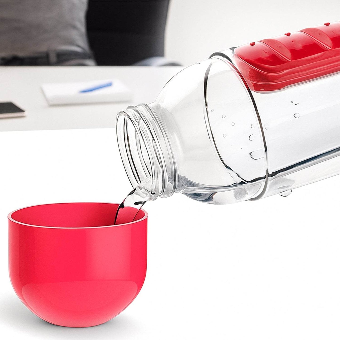 Water Bottle with Built-in 7-Day Pill Organizer Approx 900ml (1 Pc)