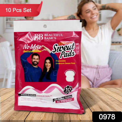 Underarms Sweat Pads Disposable Highly Absorbent Pads (Pack of 10) - Gadgetspiremart
