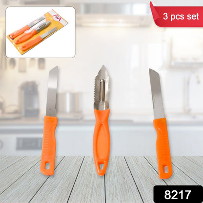 3in1 Multipurpose Stainless Steel Classic Kitchen Knife Set of 3