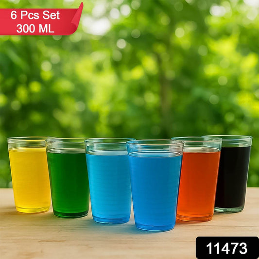 Apex Pyramid Ringo Plastic Glass – 300ml Approx | Durable, Crystal-Clear Tumbler - Gadgetspiremart