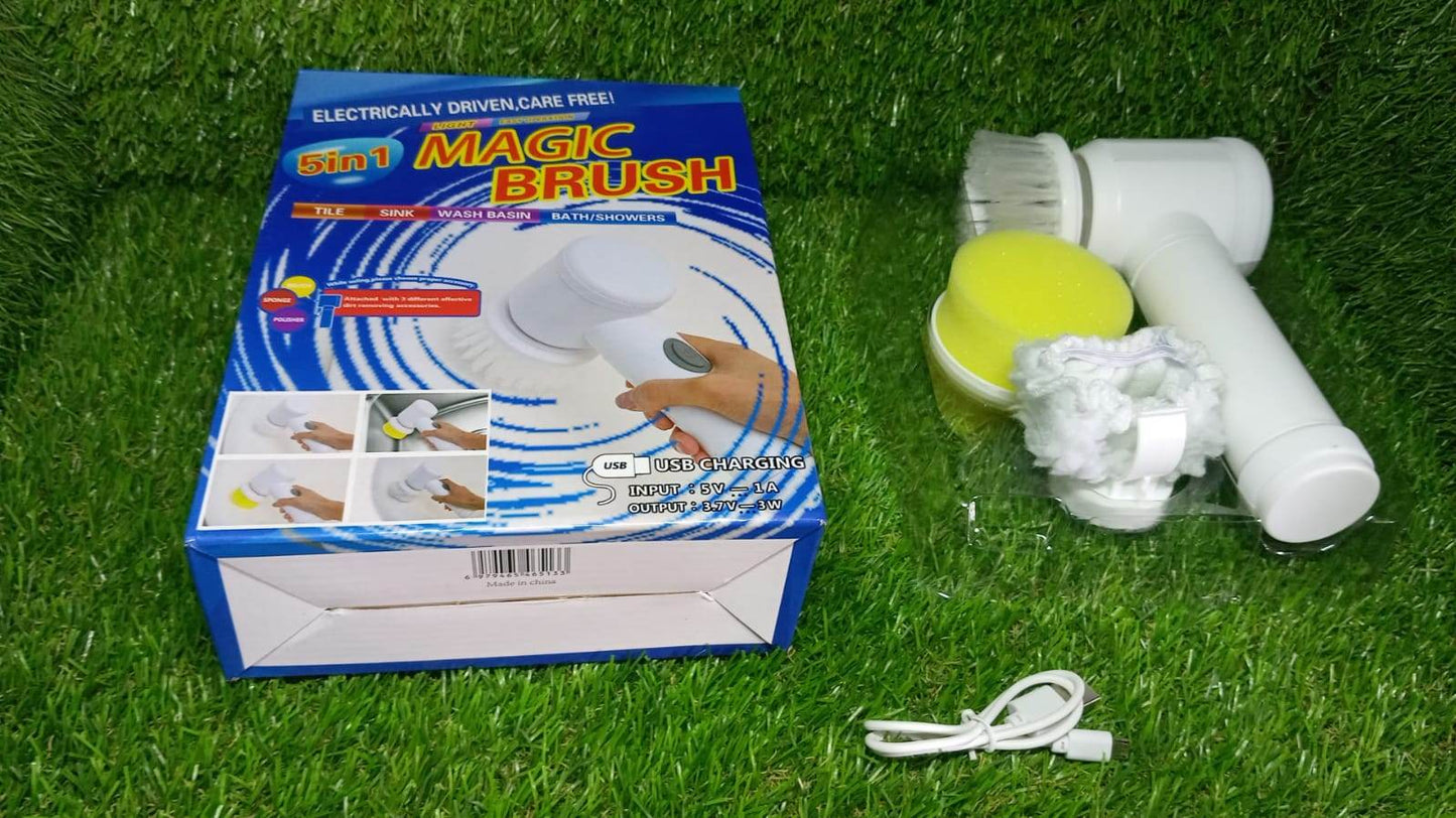 5in1 Home Kitchen Electric Cleaning Brush, Electric Spin Scrubber - Gadgetspiremart