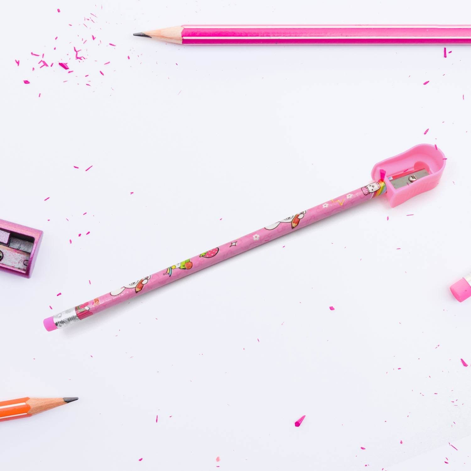 Kids' Stationery Kit: Wooden Pencils, Sharpener, Eraser, Diary (8 Pc Set) - Gadgetspiremart