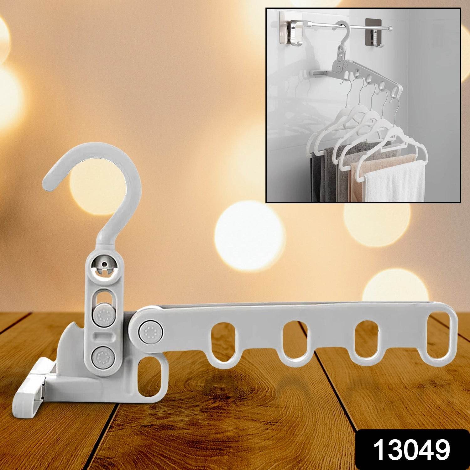 5-Hole Foldable Clothes Hanger – Robust, Space-Saving Travel Rack - Gadgetspiremart