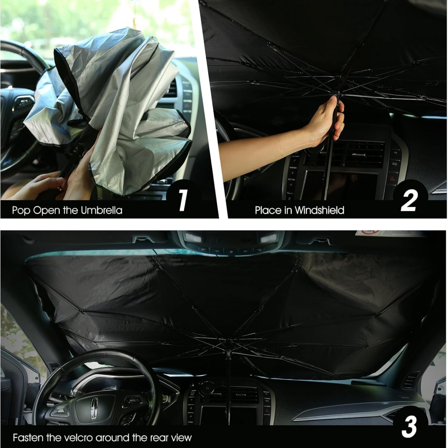 Foldable Car Windshield Sunshade for Heat Protection