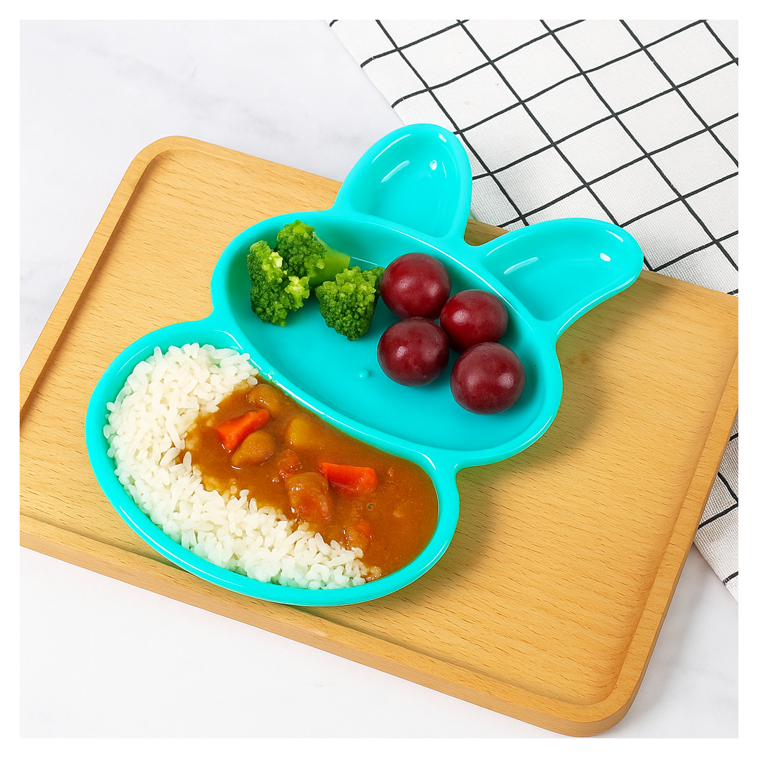 6-Piece Rabbit Shape Dish Set for Kids (Multicolor)