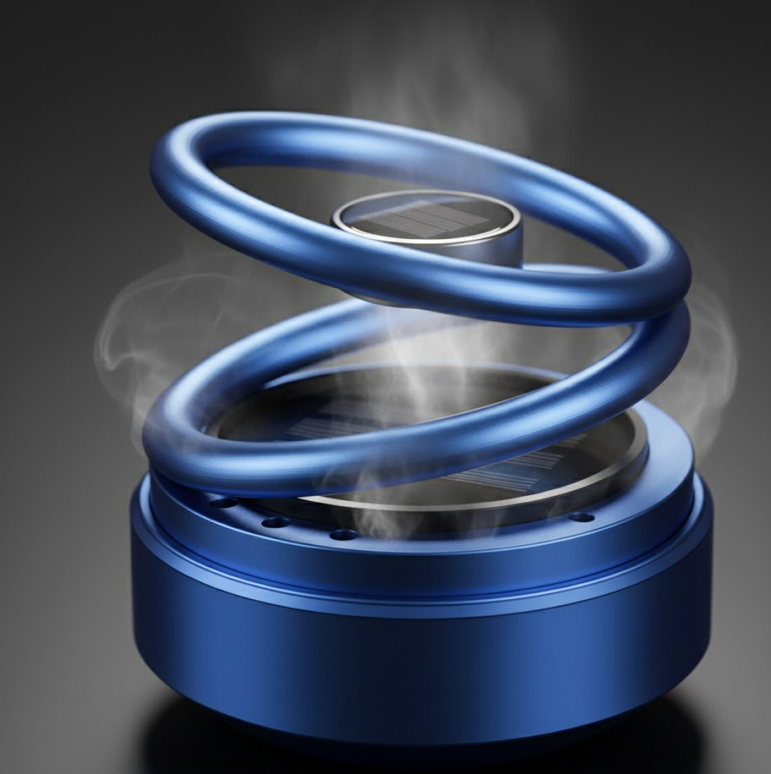 Solar Car Aroma Diffuser 360° Rotating Design, Air Freshener for Car, Home, Office