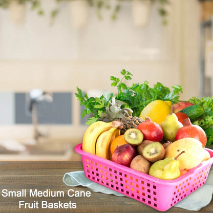 Plastic Medium Size Cane Fruit Baskets - Gadgetspiremart