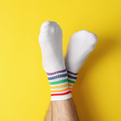 7372 Mix Design Socks Men. ankle Length sports socks with thick cotton cushion
