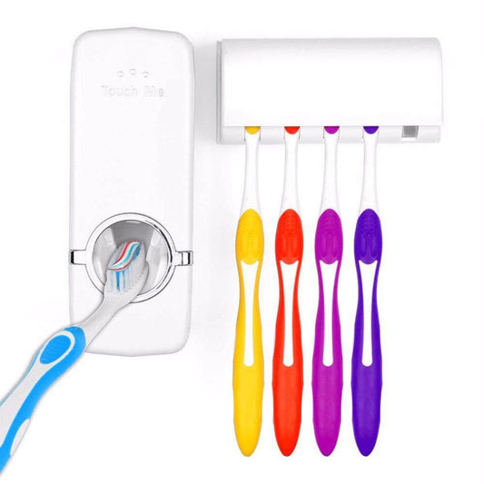 Toothpaste Dispenser & Tooth Brush Holder - Gadgetspiremart