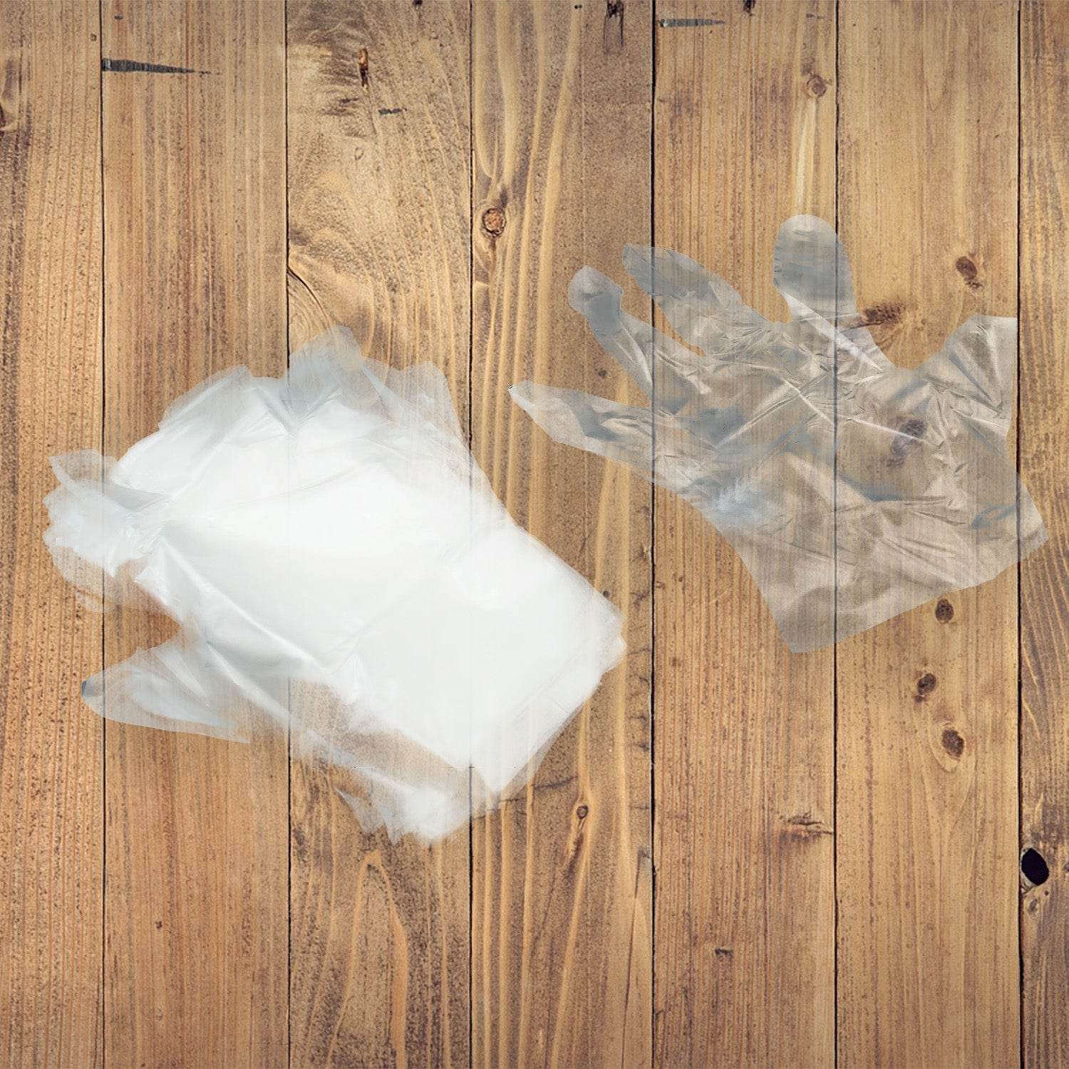 Large Disposable Gloves (100 Pcs): Clear Plastic, Multipurpose - Gadgetspiremart