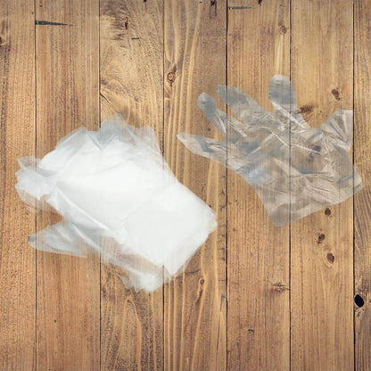 Large Disposable Gloves (100 Pcs): Clear Plastic, Multipurpose - Gadgetspiremart
