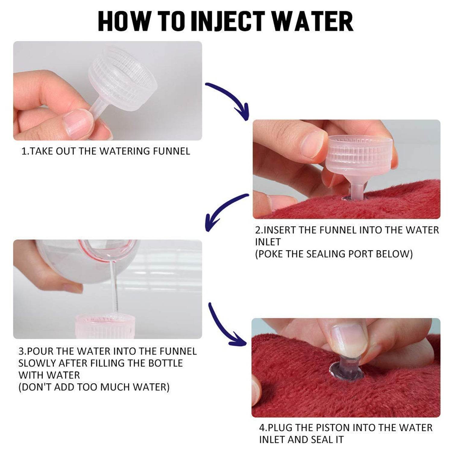 5 Pc Hot Water Bag in Water Stopper used as a stopper while injecting nails on walls etc. - Gadgetspiremart