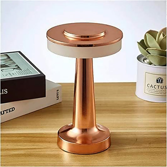 Touch LED Metal Desk Lamp – USB Rechargeable, 3 Colors/Brightness Levels, Dimmable Eye Protection (1 Pc)