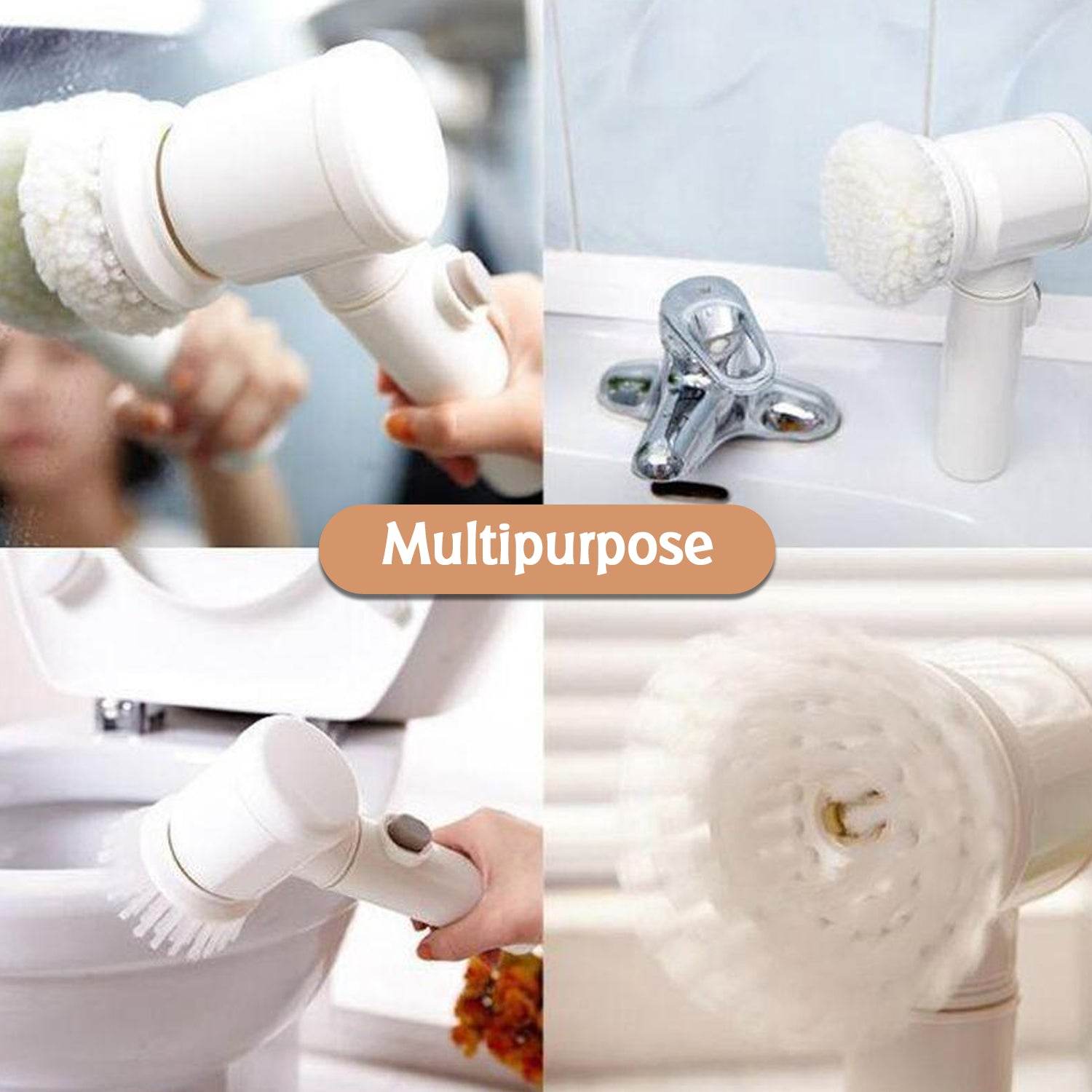 5in1 Home Kitchen Electric Cleaning Brush, Electric Spin Scrubber - Gadgetspiremart