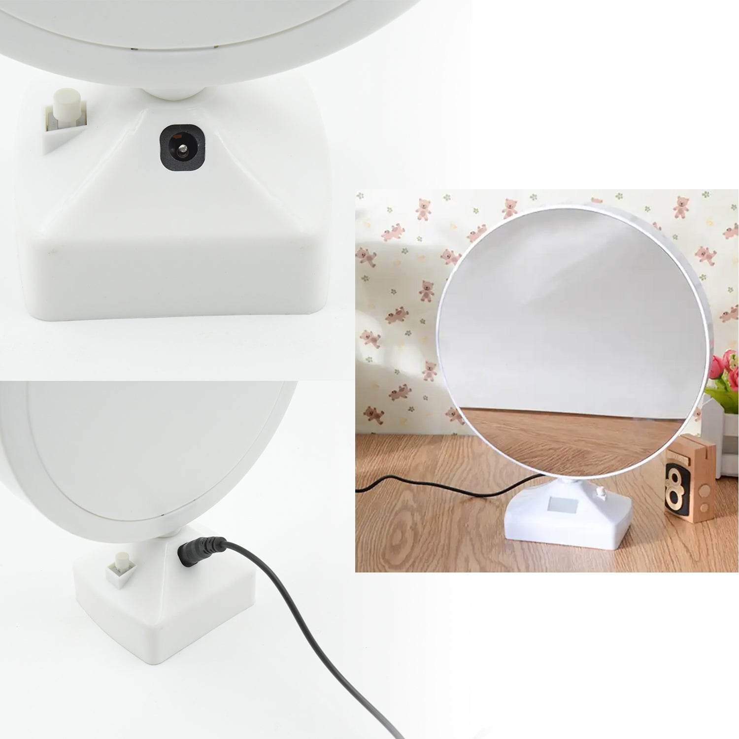 Plastic 2 in 1 Mirror Come Photo Frame with Led Light - Gadgetspiremart