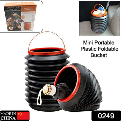 Foldable Storage Bucket  Water Container & Dustbin Bucket For Home Car & Kitchen Use Bucket
