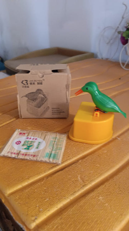 Portable Automatic Bird Toothpick Storage Box