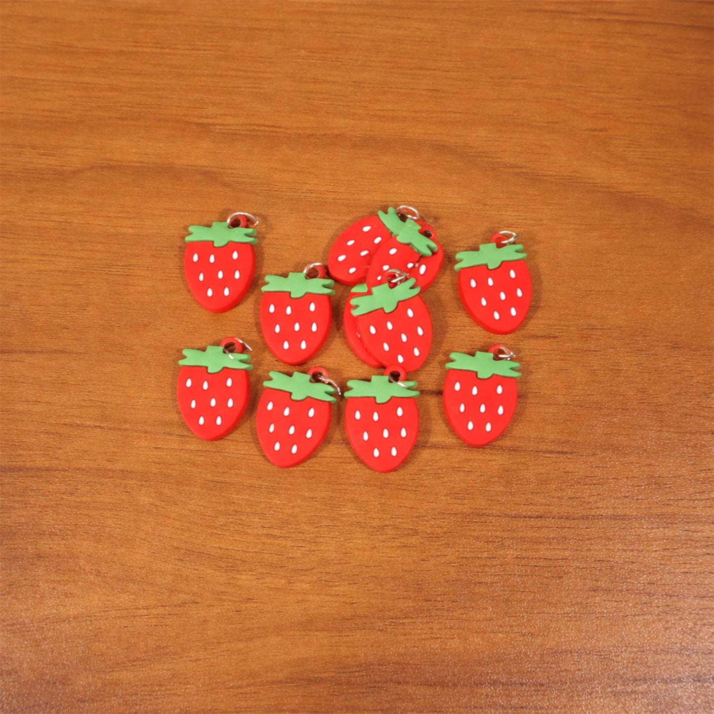 Strawberry Design Bag Charm Keychain Set (10 Pc)
