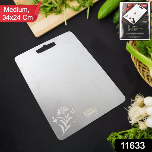 Apex Steel-X Stainless Steel Medium Chopping Board - Gadgetspiremart