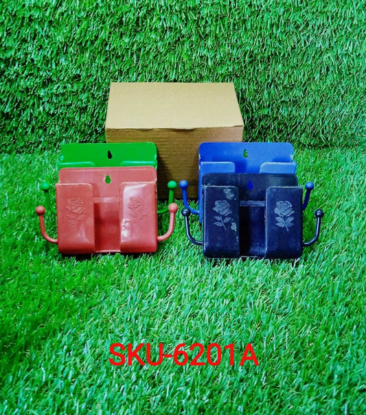 Wall Mounted Storage Box / Remote Storage Organizer Case with 2 Side Hanging Hooks (4 Pcs Set) - Gadgetspiremart