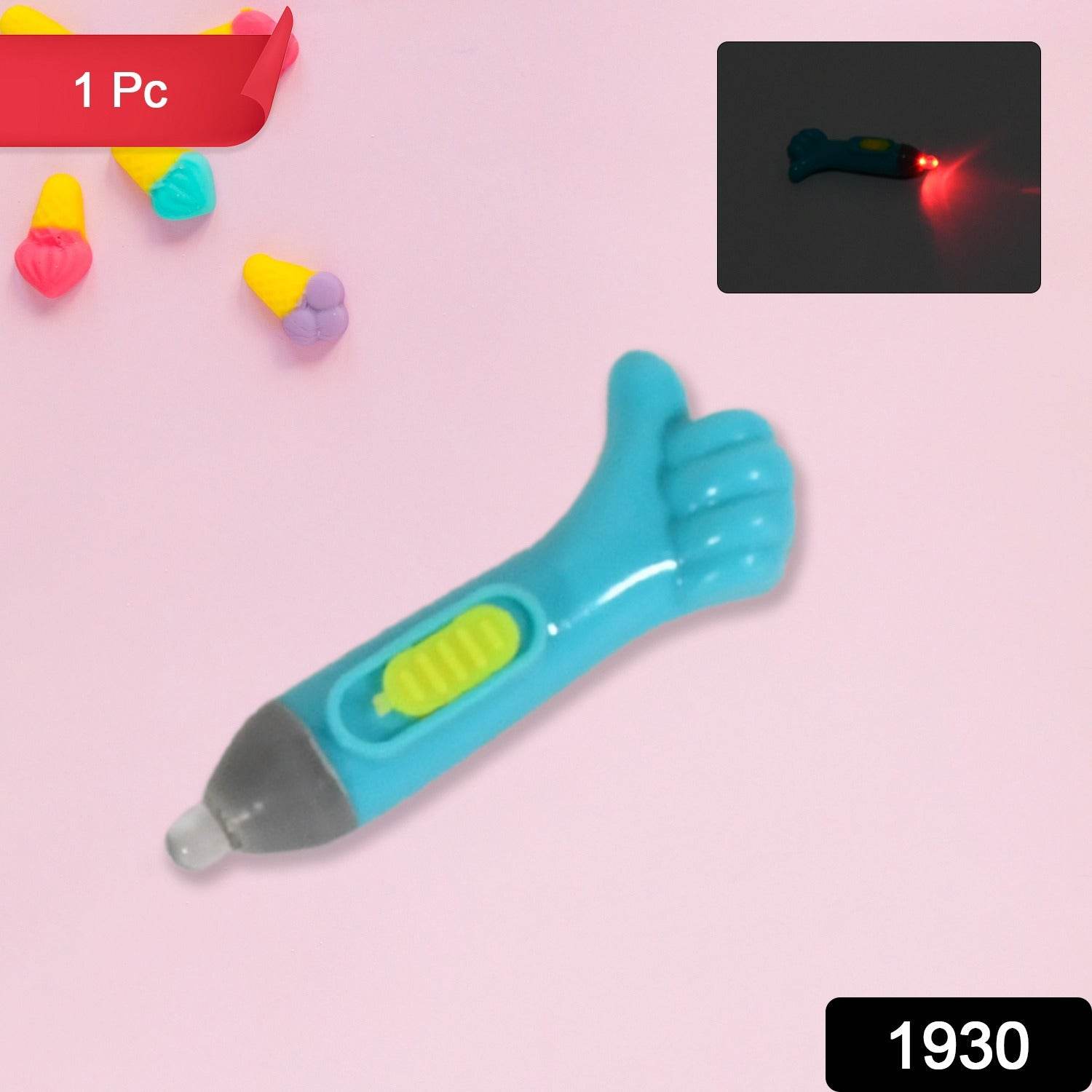 Thumb shaped light, lightning keychain, lightning toy, thumb shape LED light - Gadgetspiremart