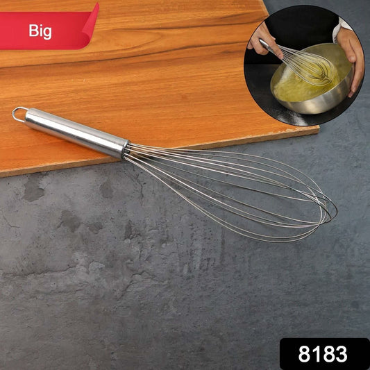 Large Stainless Steel Balloon Whisk  Heavy-Duty Kitchen Tool (30cm / 1 Pc)