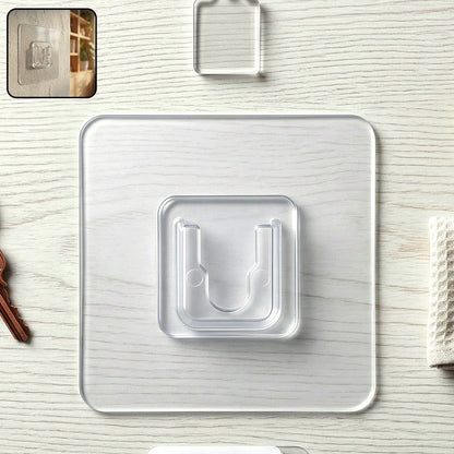 Transparent adhesive wall hook