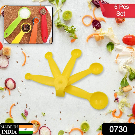Plastic Measuring Spoons - Set of 5 - Gadgetspiremart