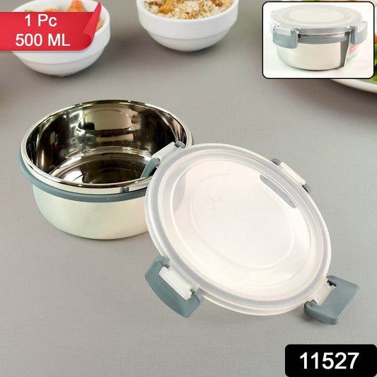 Apex Round Airtight Food Storage Container Approx 500 ml (1 Pc) - Gadgetspiremart