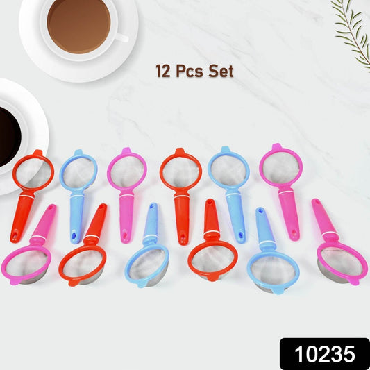 Plastic Multipurpose Tea and Coffee Strainer (Pack of 12 Pcs) - Gadgetspiremart