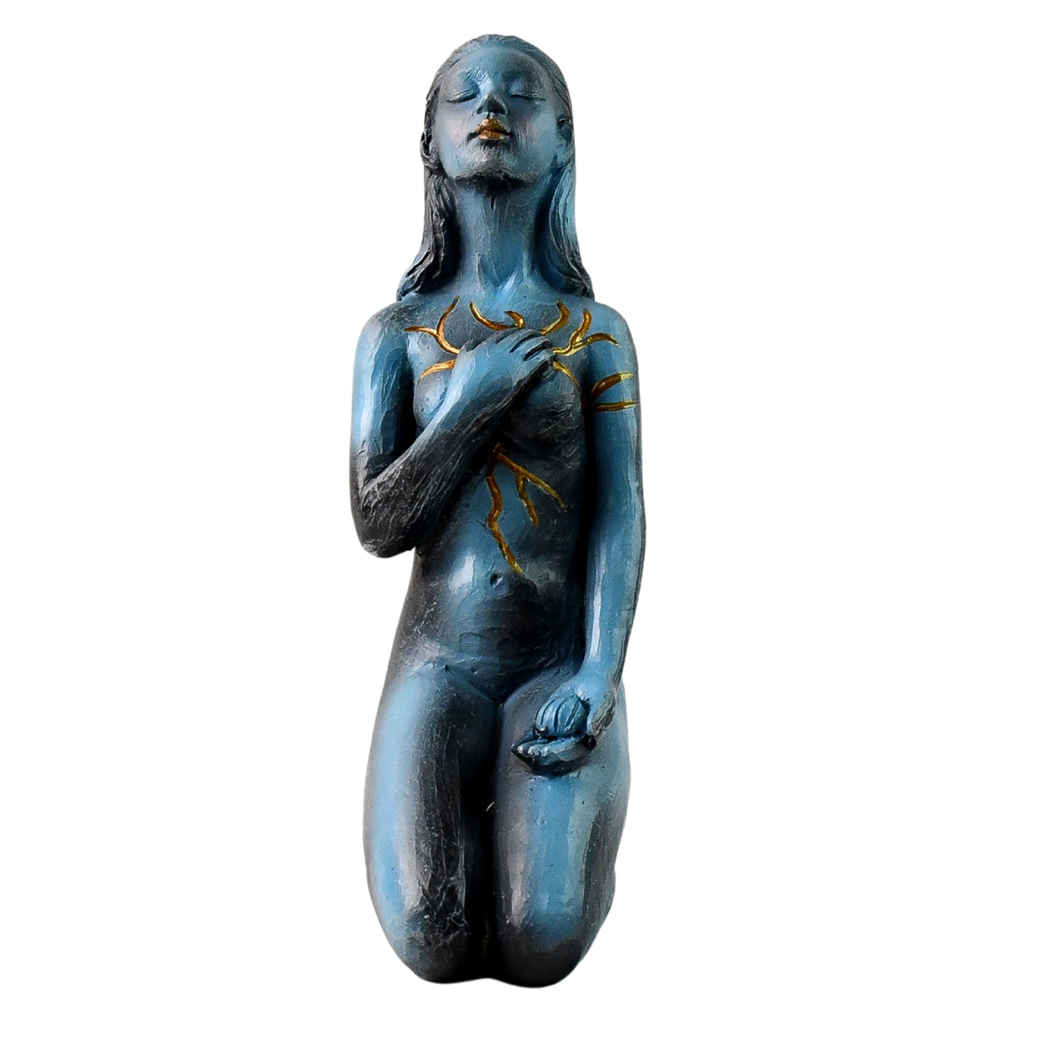 Kneeling Lady Resin Figurine