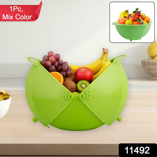 Apex Smart Basket 3in1 Multiuse Fruit And Vegetable Bowl (1 Pc / Mix Color) - Gadgetspiremart