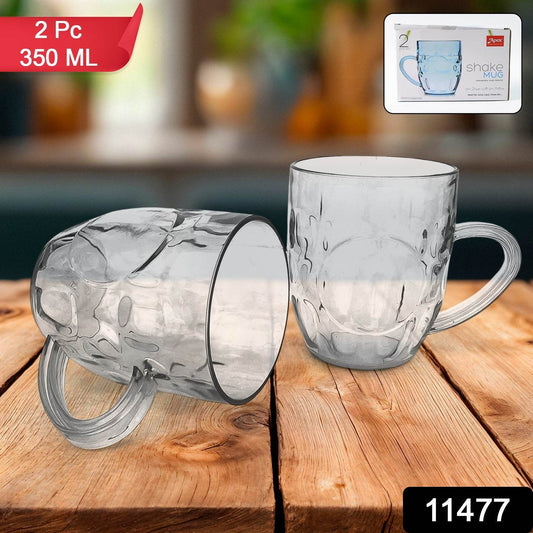 Apex Shake Mug Set – 2 Pieces Durable Plastic Mugs (350ml) Approx - Gadgetspiremart