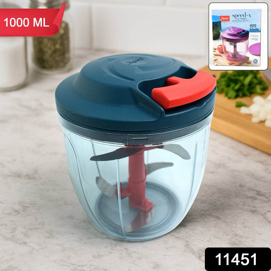 Apex Speed-X Hand-Powered Vegetable Chopper (1000 ML) - Gadgetspiremart