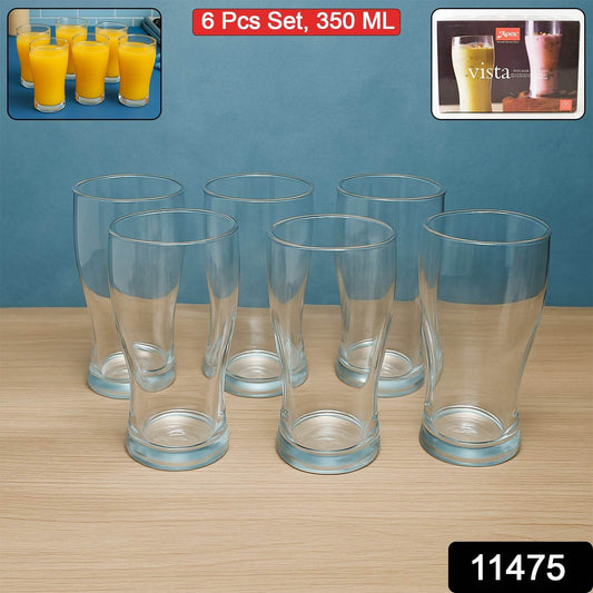 Apex Vista Unbreakable Pitcher Glass Set – 350 ML (Approx) | 6-Piece - Gadgetspiremart