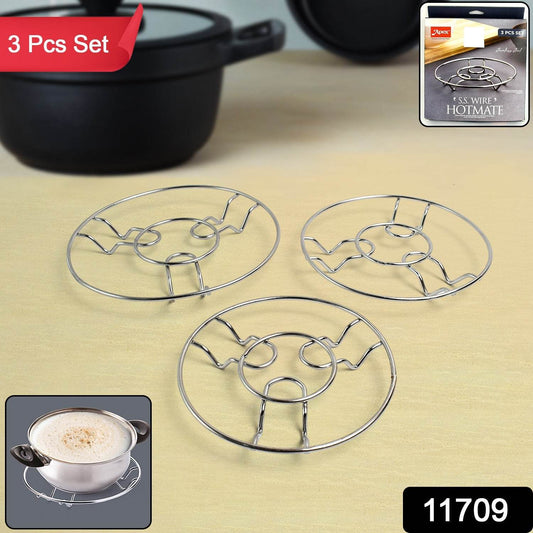 Apex Stainless Steel Wire Hotmate Trivet Stand Set of 3 - Gadgetspiremart