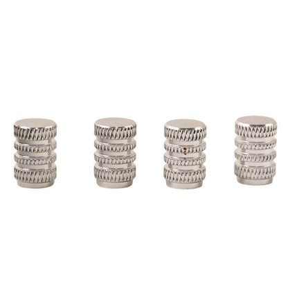 Tire Valve Stem Caps Fit for Genesis Cars. Air Valve Caps Suit for Most Car Truck SUV Wheel Accessories 4pcs Silver. - Gadgetspiremart