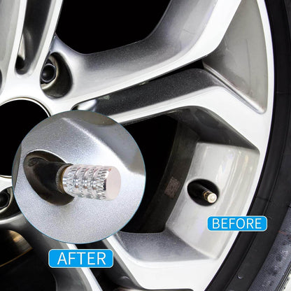 Tire Valve Stem Caps Fit for Genesis Cars. Air Valve Caps Suit for Most Car Truck SUV Wheel Accessories 4pcs Silver. - Gadgetspiremart