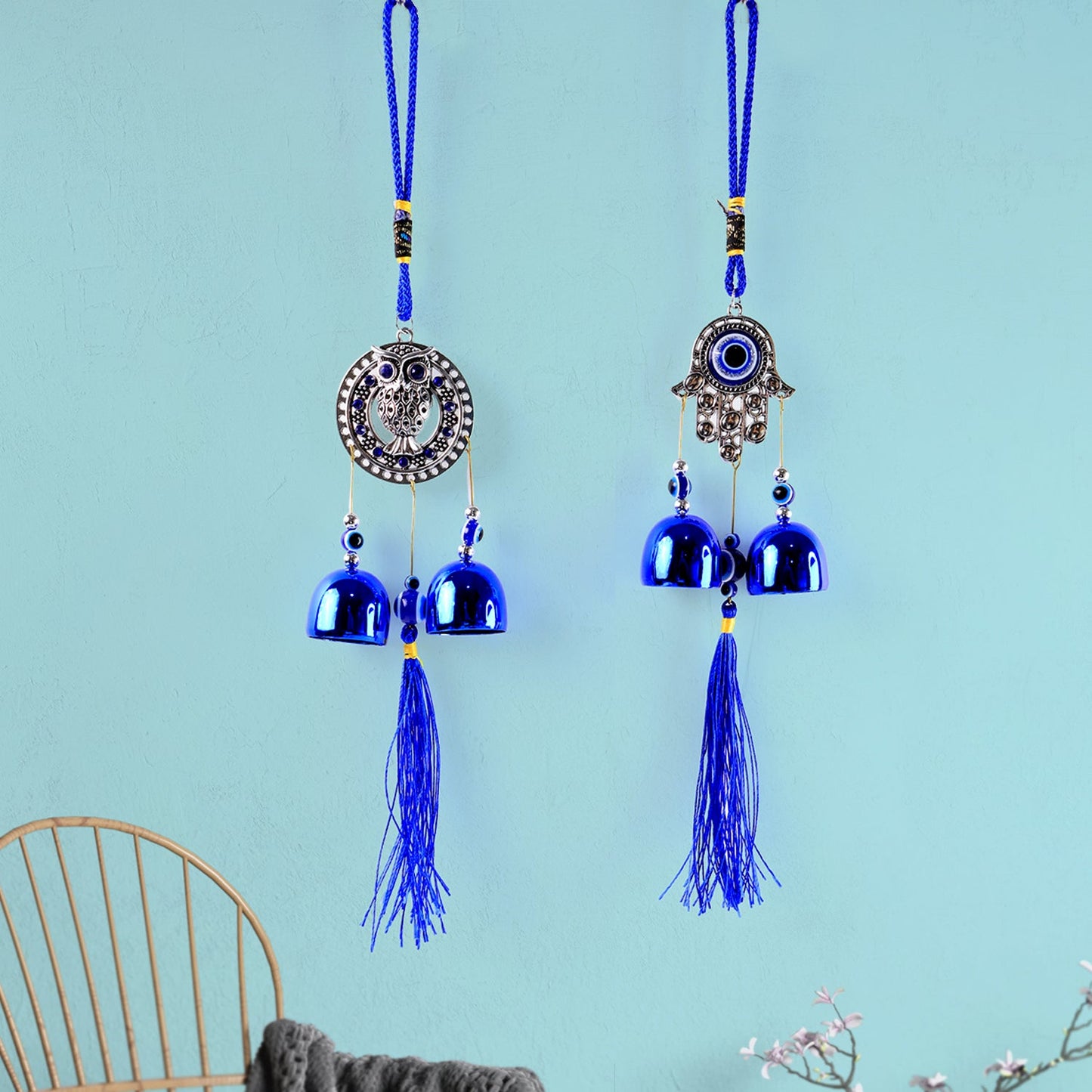 Metal Evil Eye Wind Chime Bells (Mix Design / 1 Pc)